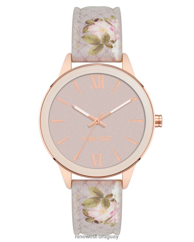 BD04222885 Nine West reloj con correa con estampado floral rosa