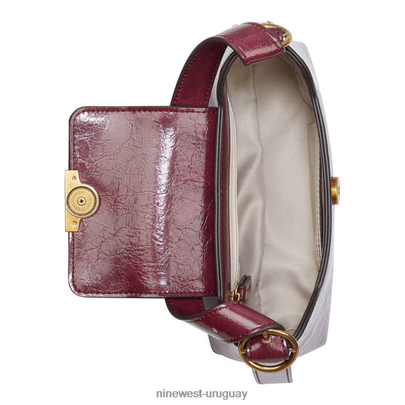 BD04222775 Nine West bolso de hombro effie con solapa merlot
