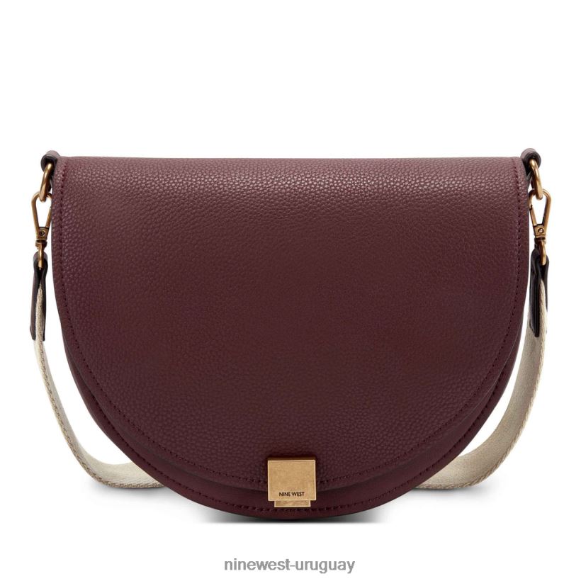 BD04222576 Nine West bolsa de sillín de génova merlot