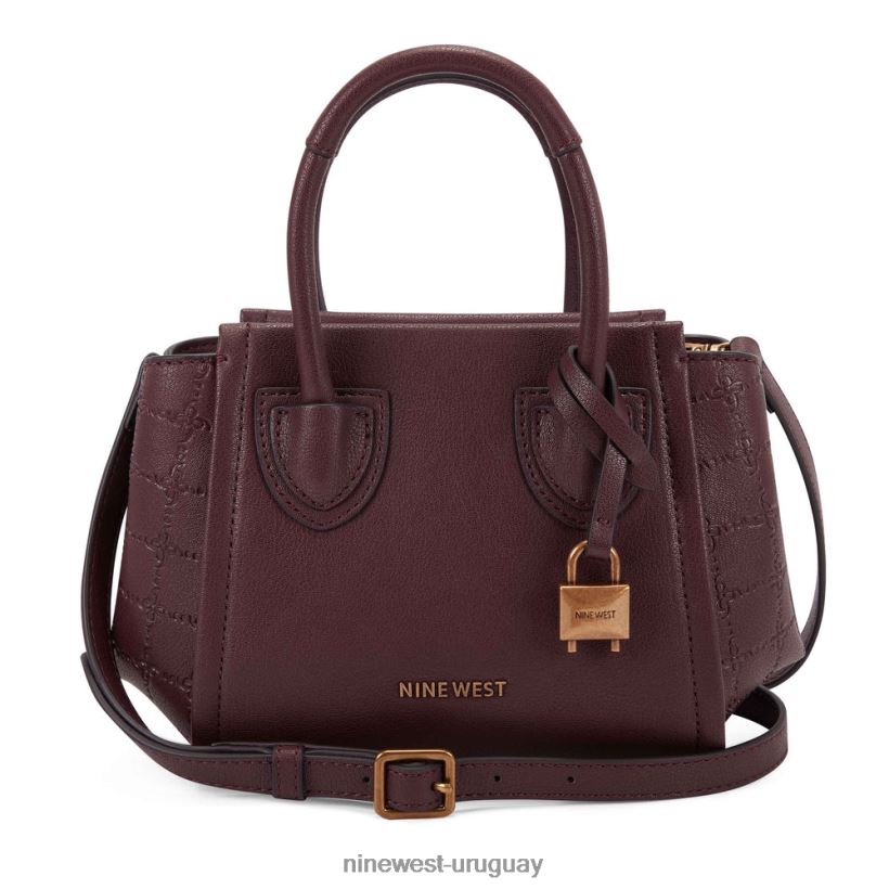 BD04222596 Nine West mini bolso camden merlot