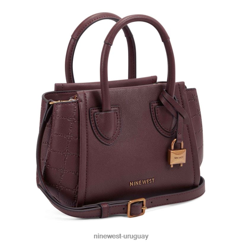 BD04222596 Nine West mini bolso camden merlot