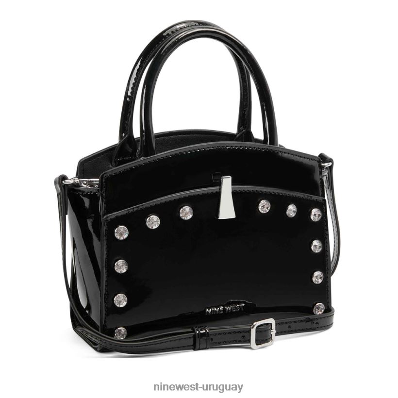 BD04222610 Nine West bandolera mini satchel arden negro
