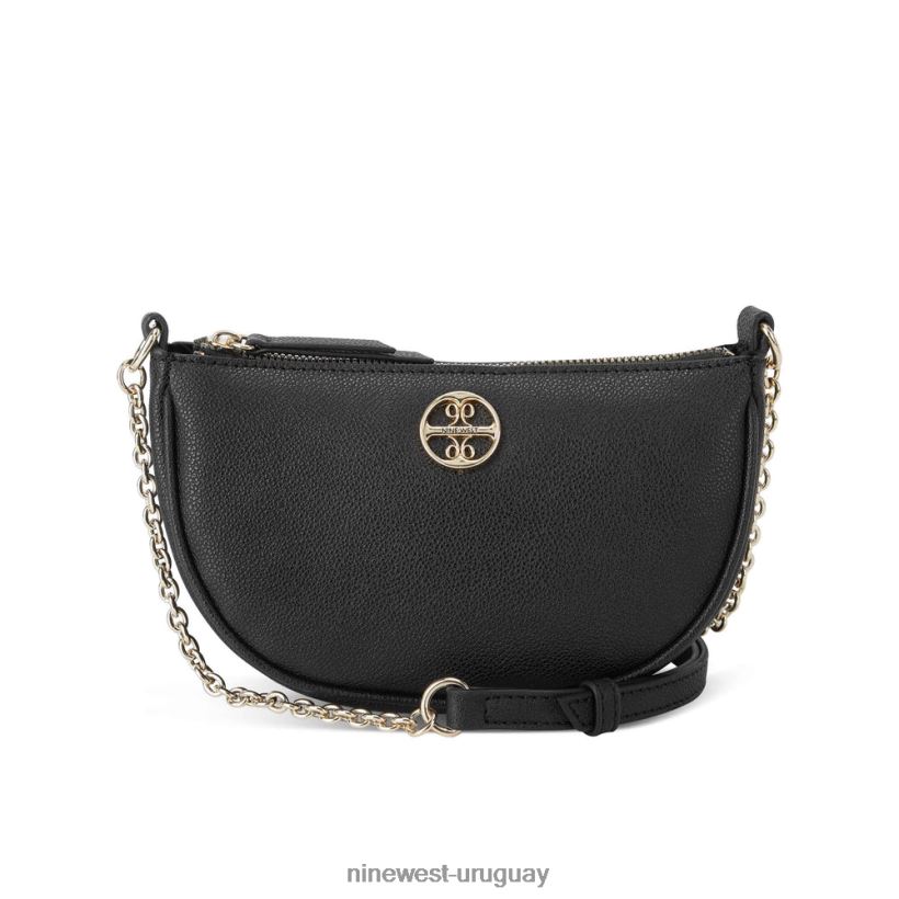 BD04222614 Nine West mini bandolera maud con cremallera superior negro