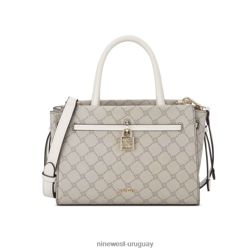 BD04222643 Nine West bolso mini elara logotipo beige/leche