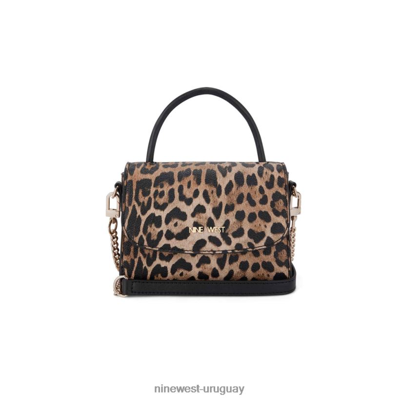 BD04222656 Nine West mini bandolera skylar con solapa leopardo