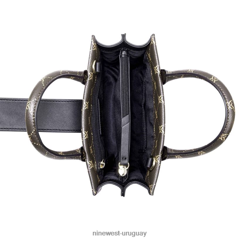 BD04222670 Nine West bolso kathy mini jet set logotipo marrón multicolor