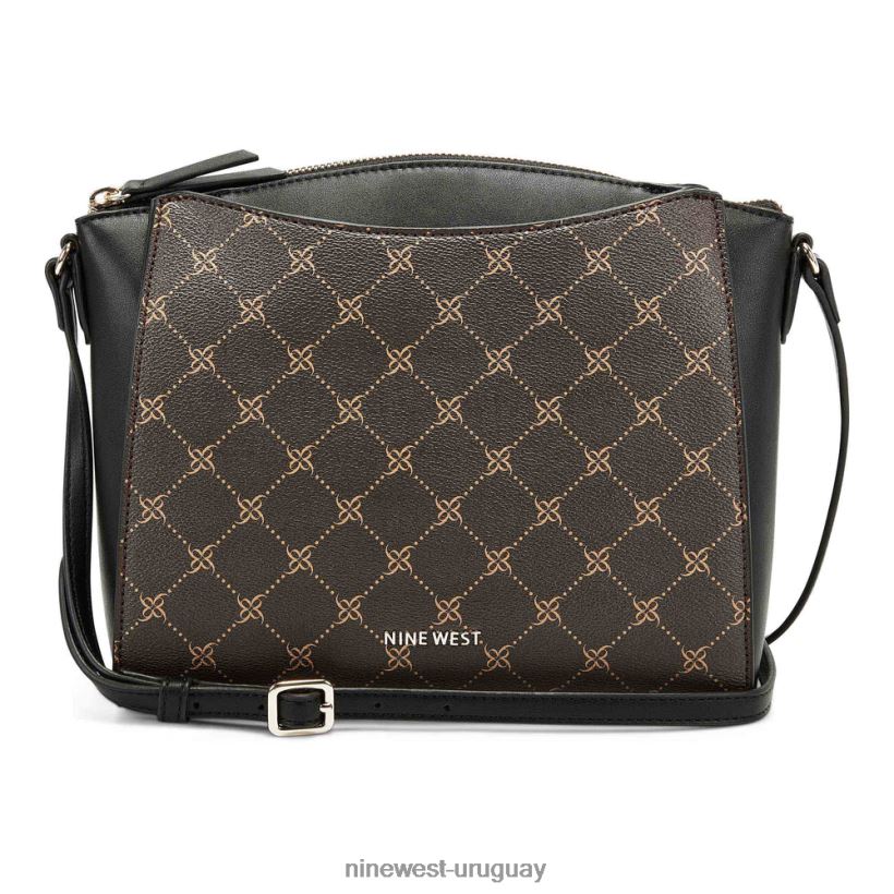 BD04222689 Nine West bandolera de cachemira marrón/negro