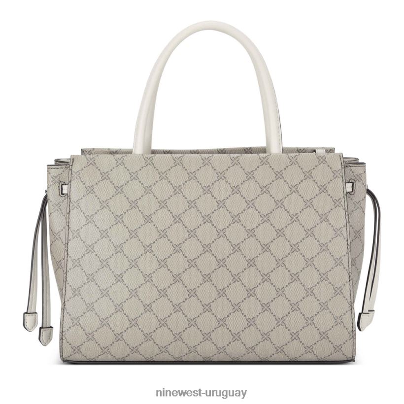 BD04222690 Nine West bolso elara logotipo beige/leche