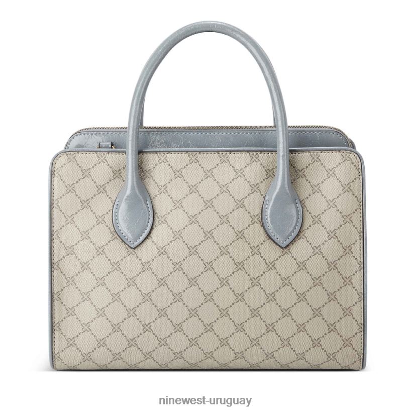 BD04222763 Nine West cartera susan jet set logotipo beige/pizarra