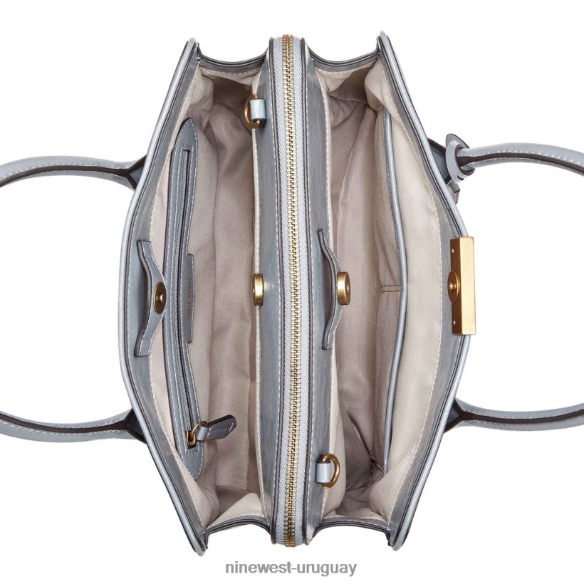 BD04222763 Nine West cartera susan jet set logotipo beige/pizarra