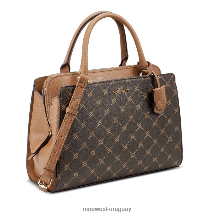 BD04222818 Nine West bolso endora logotipo marrón/bronceado
