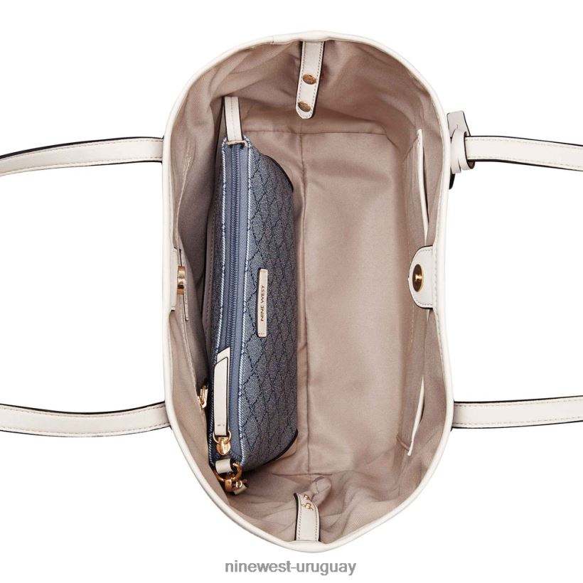 BD04222134 Nine West bolso tote 2 en 1 delaine logotipo de cambray/leche