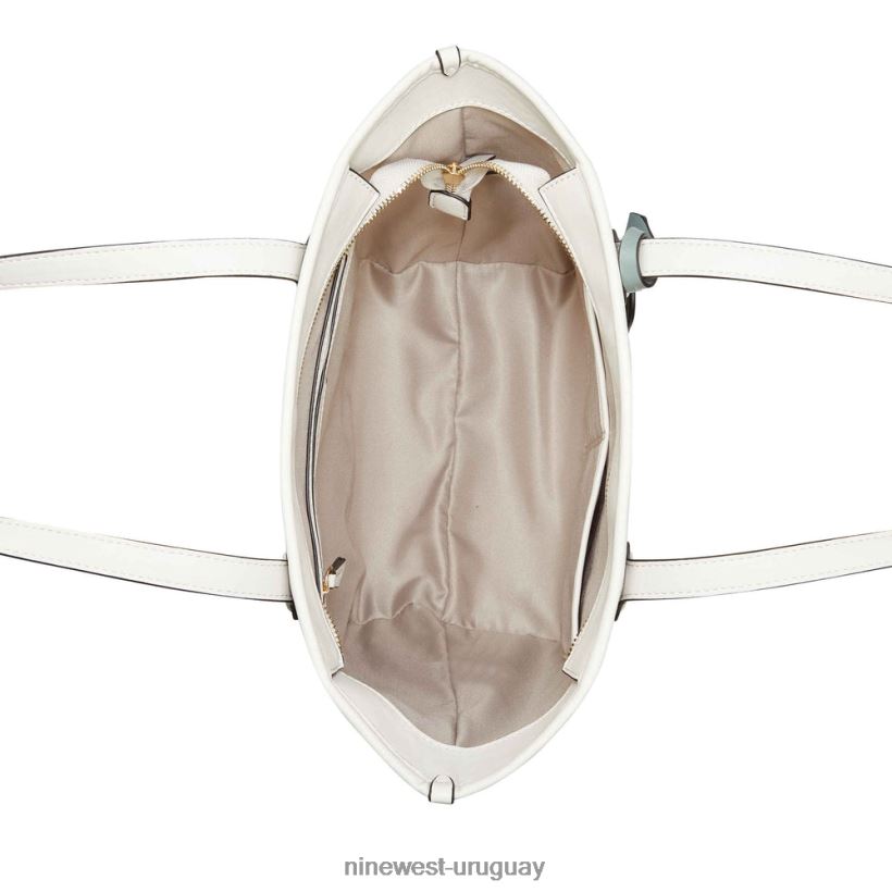 BD04222193 Nine West bolso tote esmeril pequeño logotipo beige/áloe