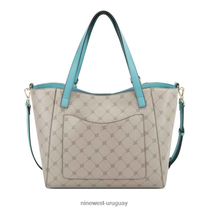 BD04222703 Nine West bolso tote kylee mediano logotipo de avellana/verdín