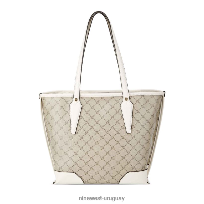 BD04222706 Nine West bolso tote esmeril pequeño logotipo beige/áloe