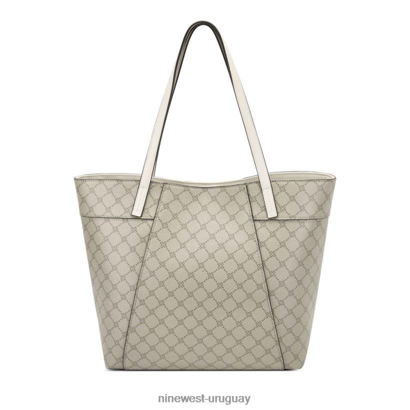 BD04222715 Nine West bolso shopper jet set sunnyside logotipo beige/leche