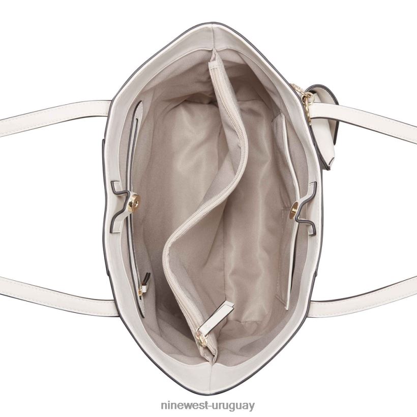 BD04222715 Nine West bolso shopper jet set sunnyside logotipo beige/leche