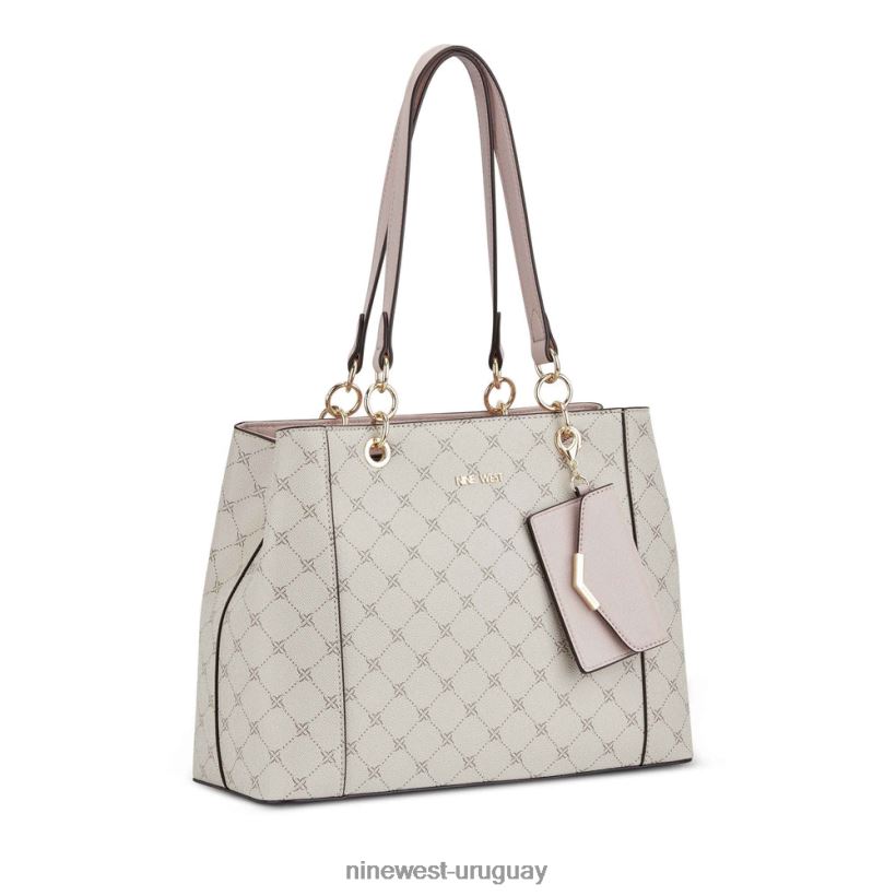 BD04222427 Nine West bolso shopper albahaca jet set logo de seta/rosa