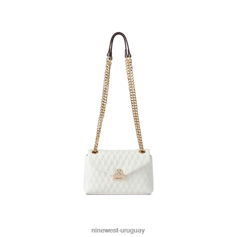 BD04222439 Nine West Caelia mini bandolera convertible con solapa Blanco óptico