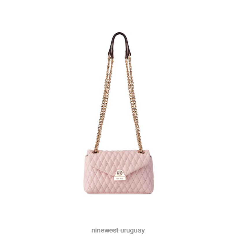 BD04222440 Nine West Caelia mini bandolera convertible con solapa rosa pastel