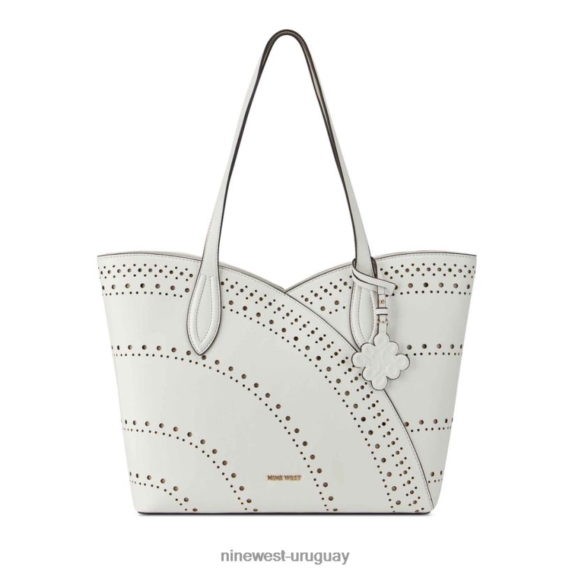 BD04222450 Nine West bolso tote cheyenne jet set Blanco óptico