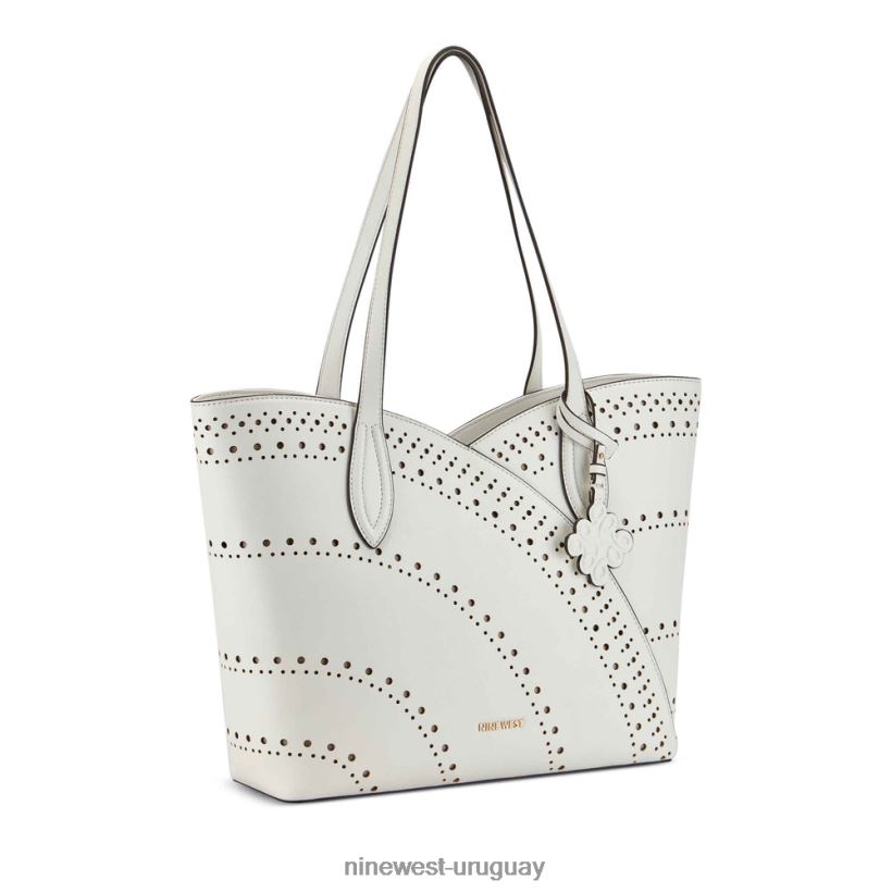 BD04222450 Nine West bolso tote cheyenne jet set Blanco óptico