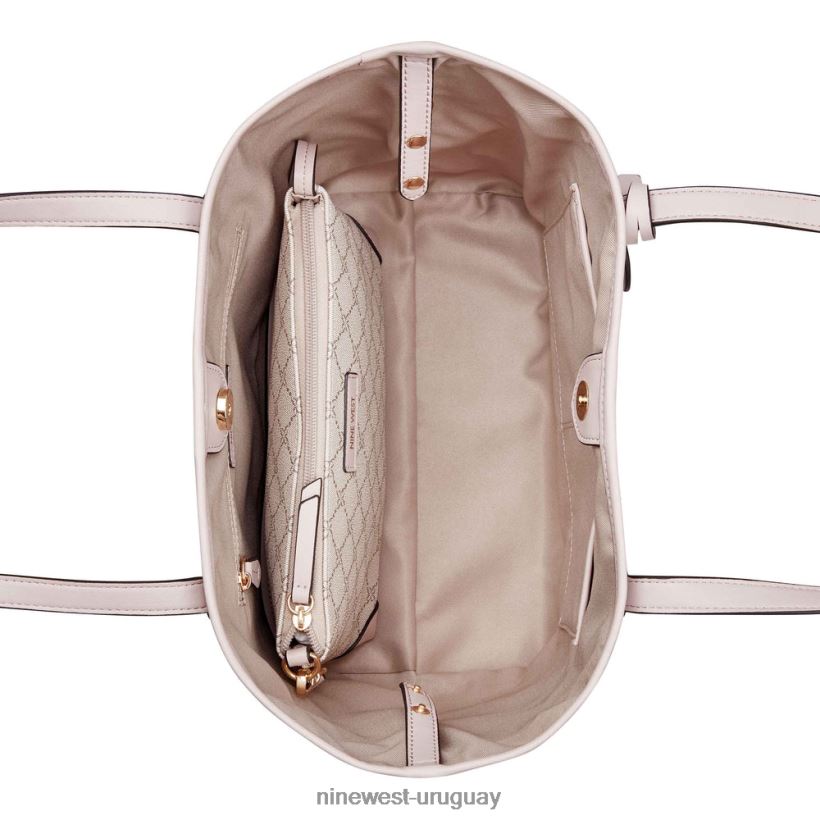 BD04222456 Nine West bolso tote 2 en 1 delaine logo de seta/rosa