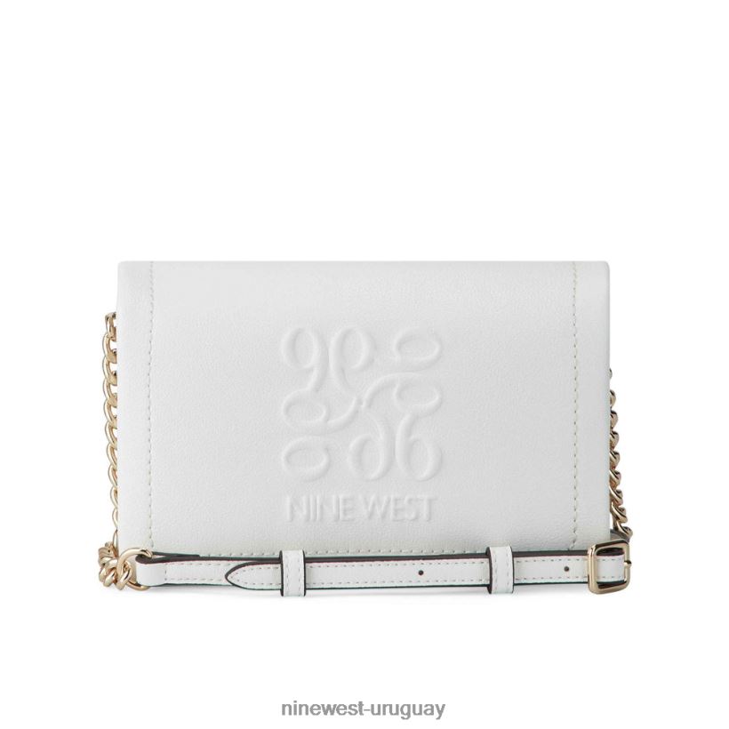 BD04222465 Nine West mini bandolera Emmaline con solapa Blanco óptico