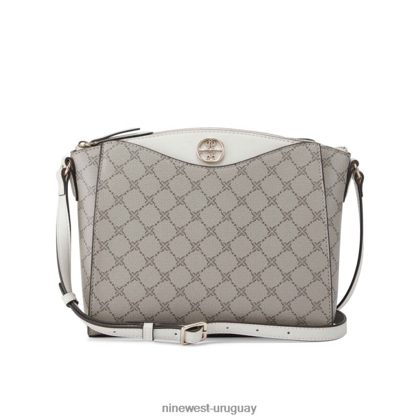 BD04222497 Nine West bandolera kyelle logotipo beige/leche