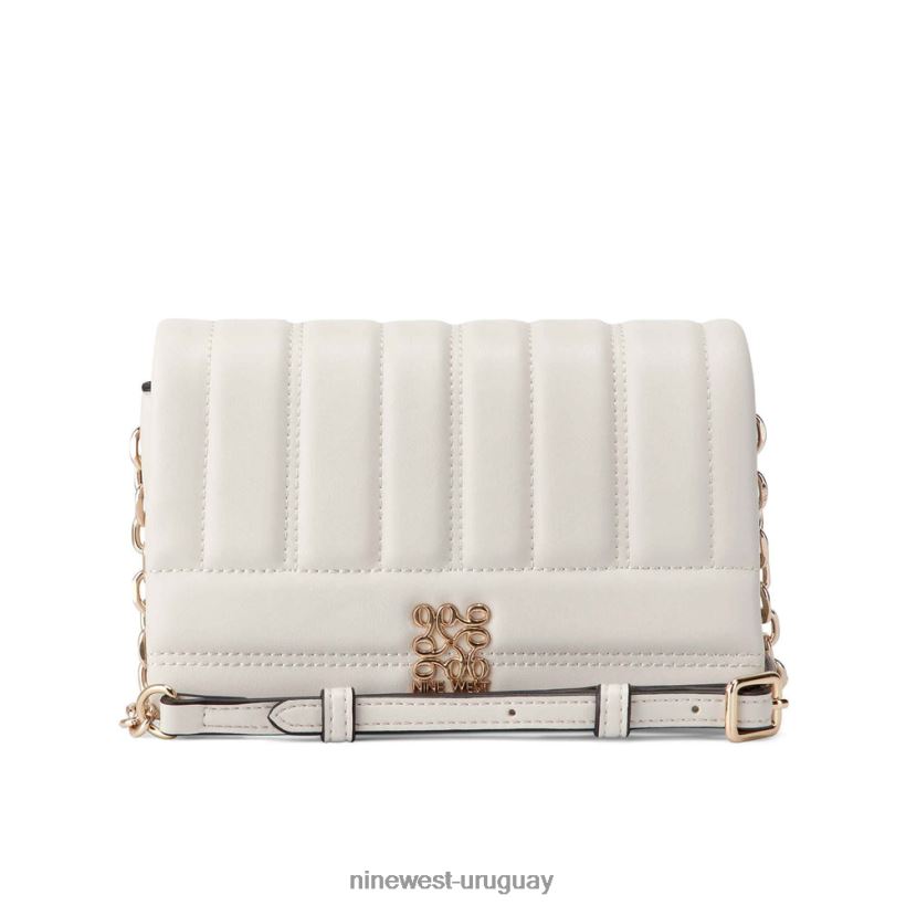 BD04222512 Nine West mini bandolera lelianna con solapa leche