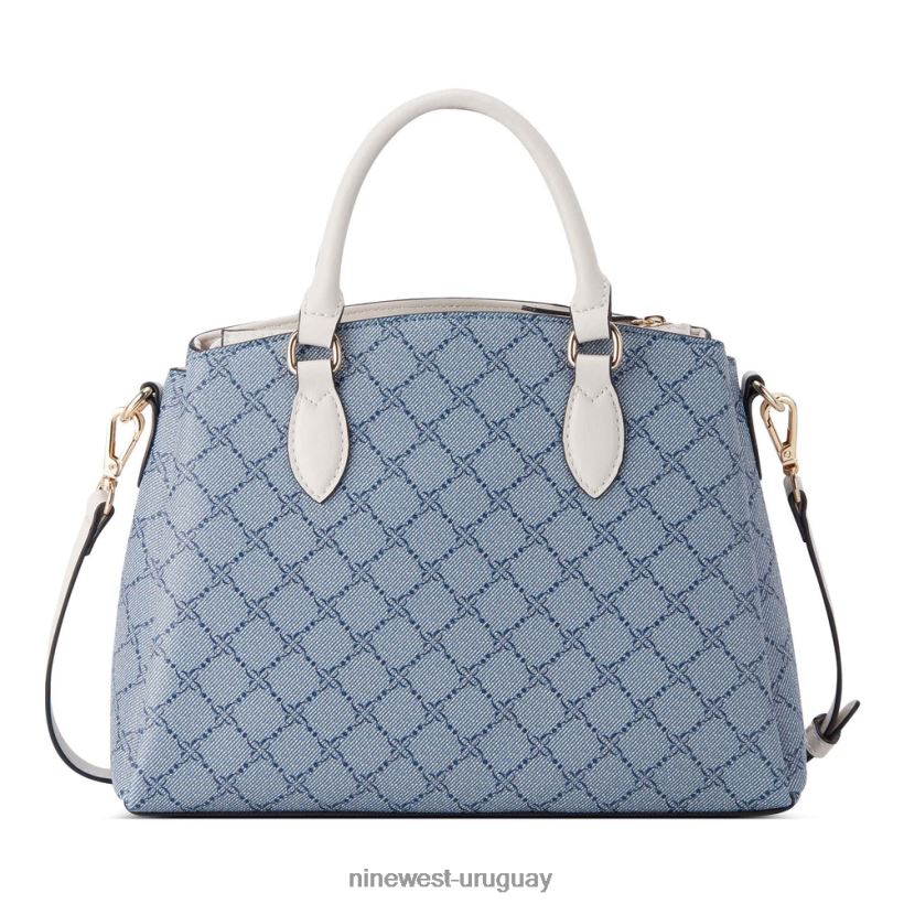 BD04222552 Nine West bandolera pequeña Zenith con tres compartimentos logotipo de cambray/leche