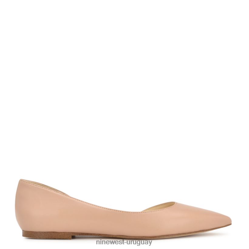 BD04222268 Nine West pisos blaha d'orsay cuero apenas desnudo