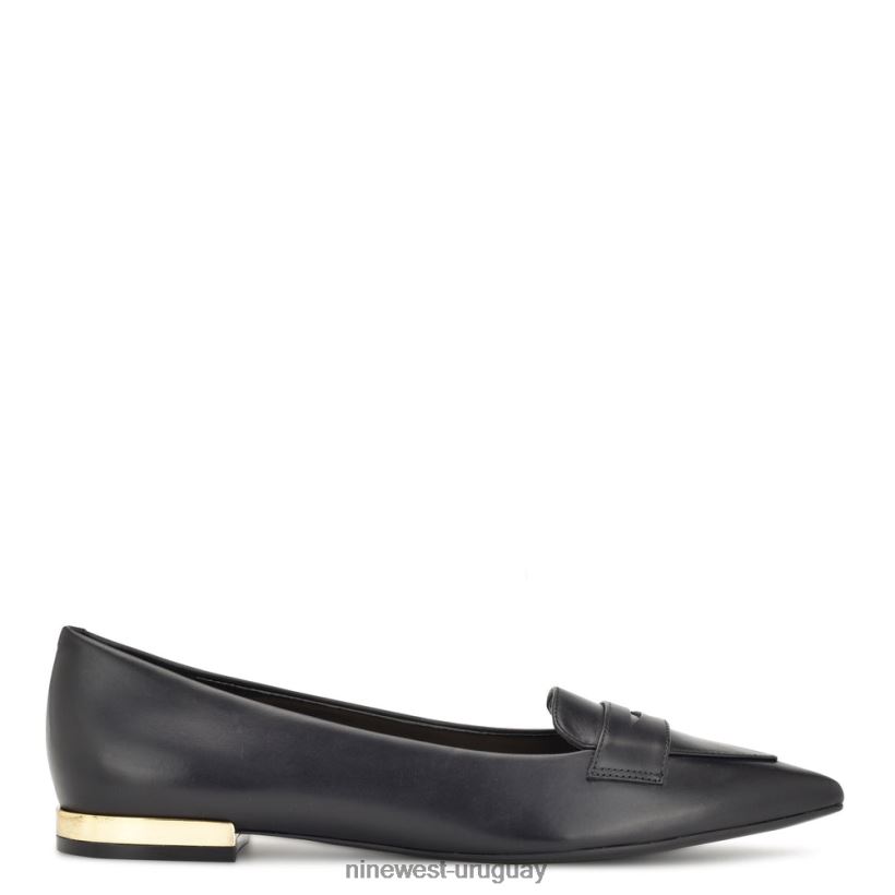 BD04222101 Nine West mocasines lallin con puntera puntiaguda cuero negro