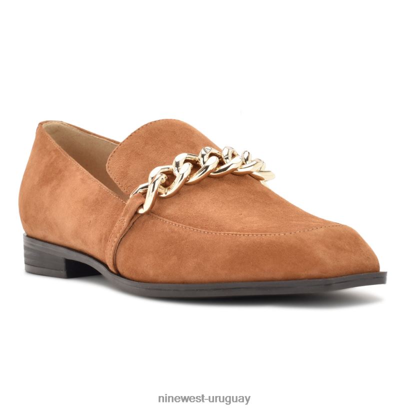 BD04222157 Nine West mocasines sin cordones onxe gamuza coñac