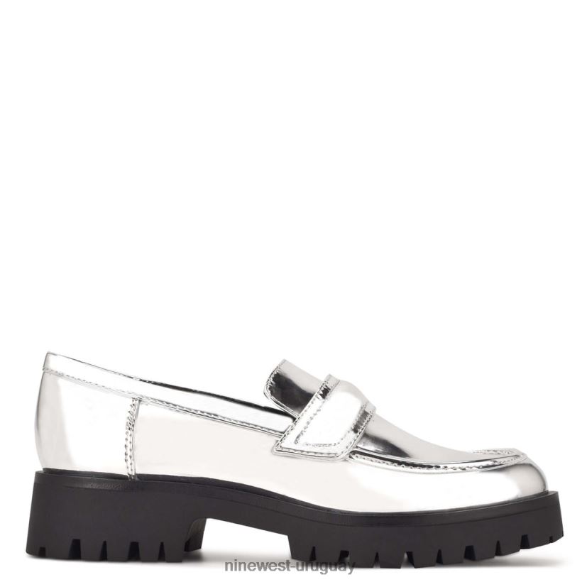 BD04222293 Nine West mocasines garren con suela dentada plata