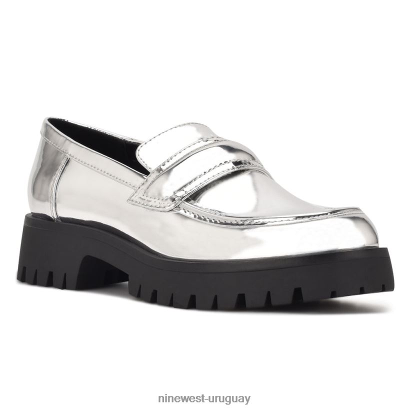 BD04222293 Nine West mocasines garren con suela dentada plata