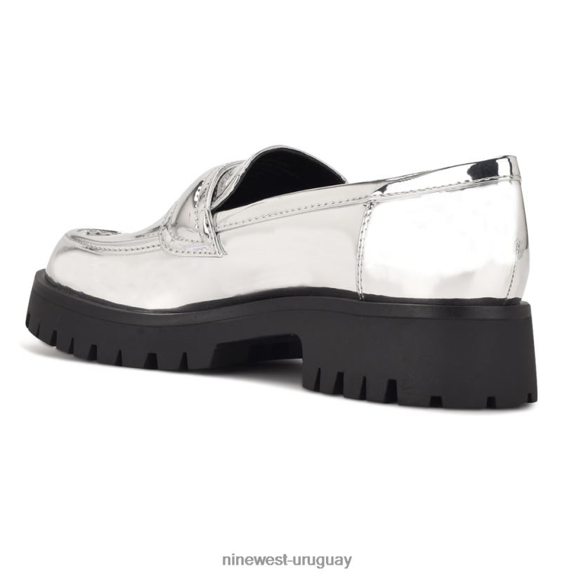 BD04222293 Nine West mocasines garren con suela dentada plata