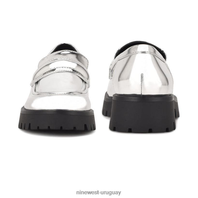 BD04222293 Nine West mocasines garren con suela dentada plata