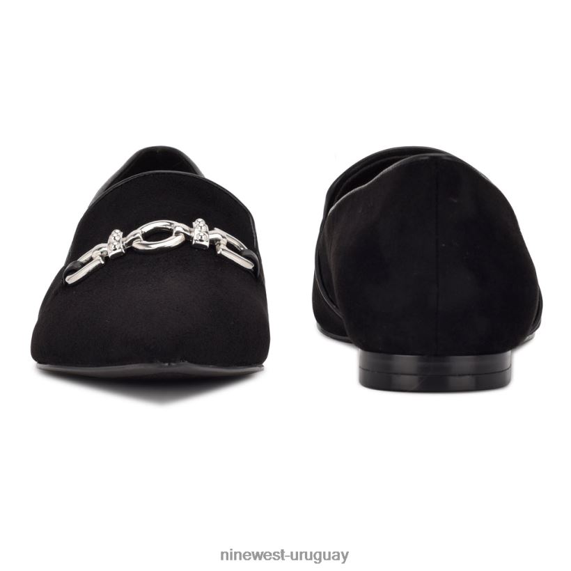 BD04222316 Nine West zapatos planos con punta puntiaguda ante negro