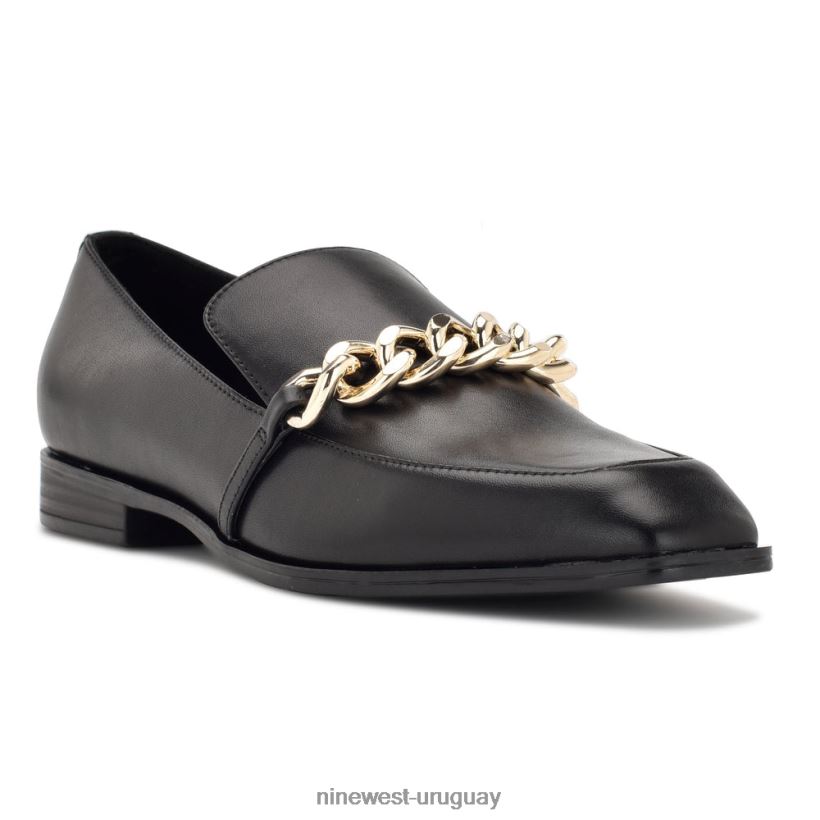 BD04222320 Nine West mocasines sin cordones onxe cuero negro