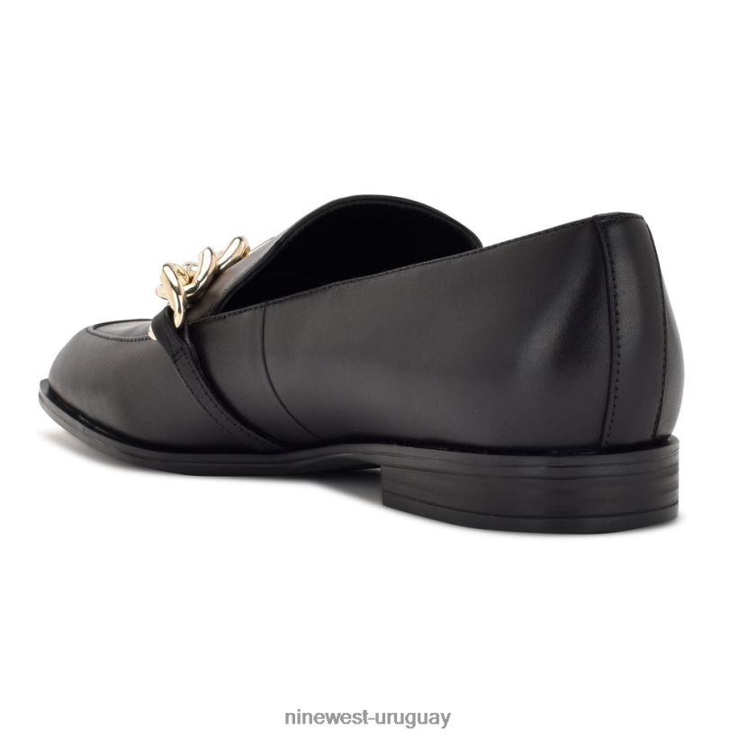 BD04222320 Nine West mocasines sin cordones onxe cuero negro