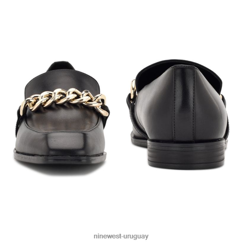 BD04222320 Nine West mocasines sin cordones onxe cuero negro