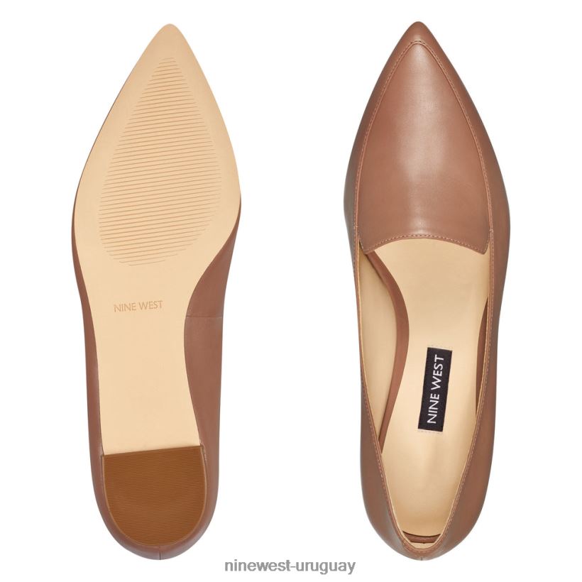 BD04222383 Nine West pisos para fumadores abay cuero apenas desnudo
