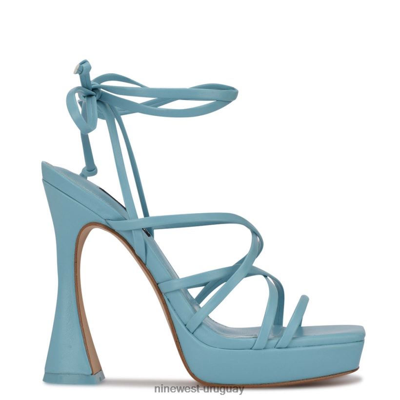BD04221018 Nine West sandalias ailey con plataforma cruzada en el tobillo azul