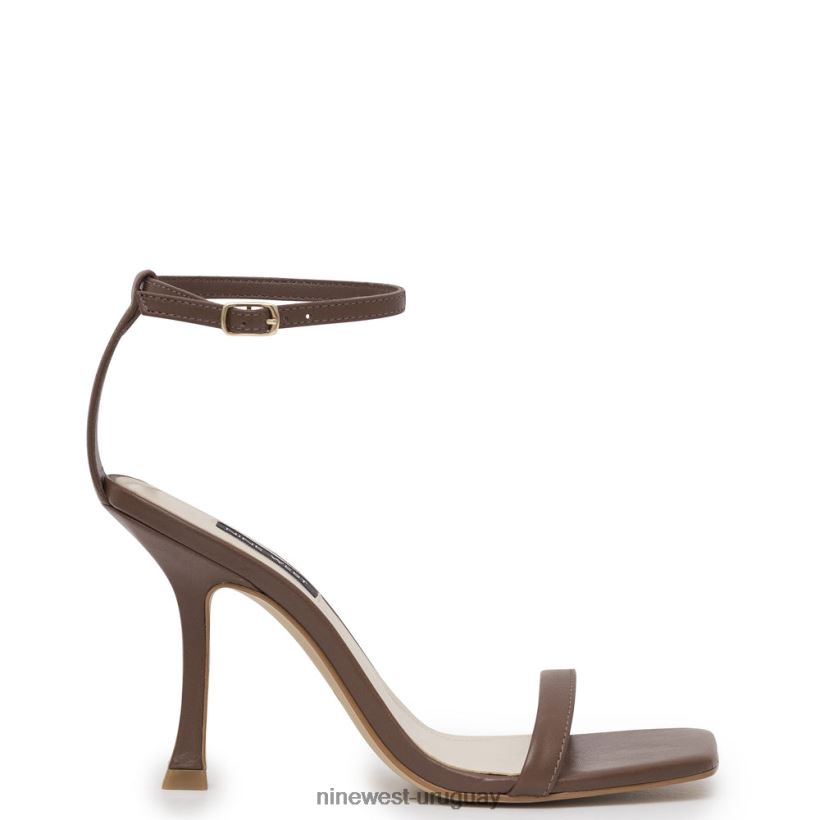 BD04222395 Nine West sandalias con tira en el tobillo cuero marrón