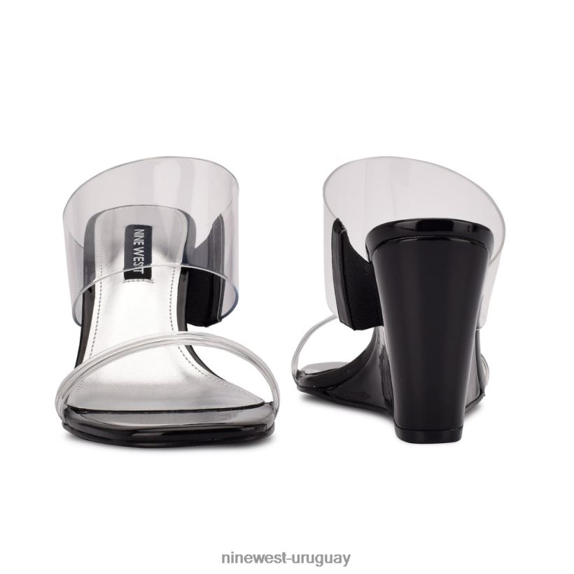 BD04221914 Nine West sandalias nats con cuña negro claro