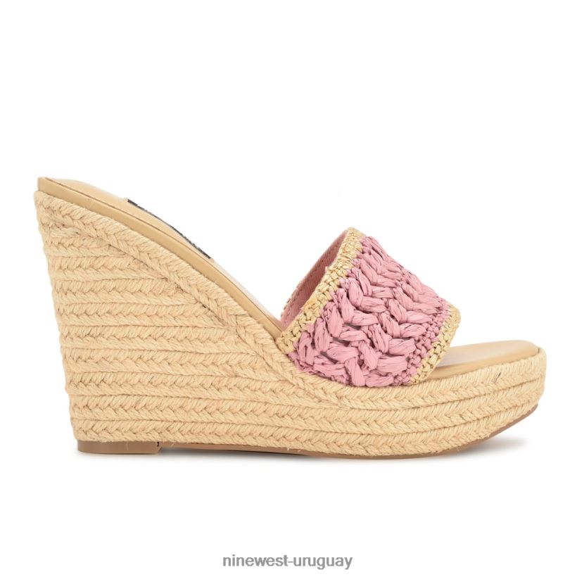 BD0422660 Nine West sandalias holand alpargatas con cuña rosa