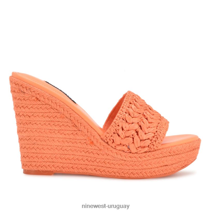 BD0422661 Nine West sandalias holand alpargatas con cuña naranja