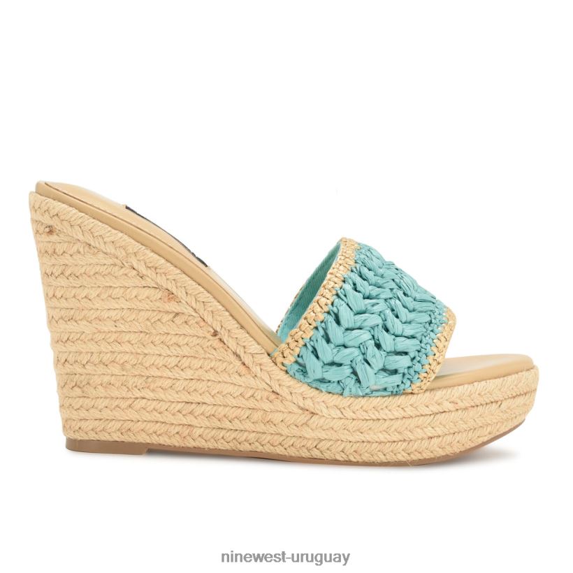 BD0422663 Nine West sandalias holand alpargatas con cuña turquesa