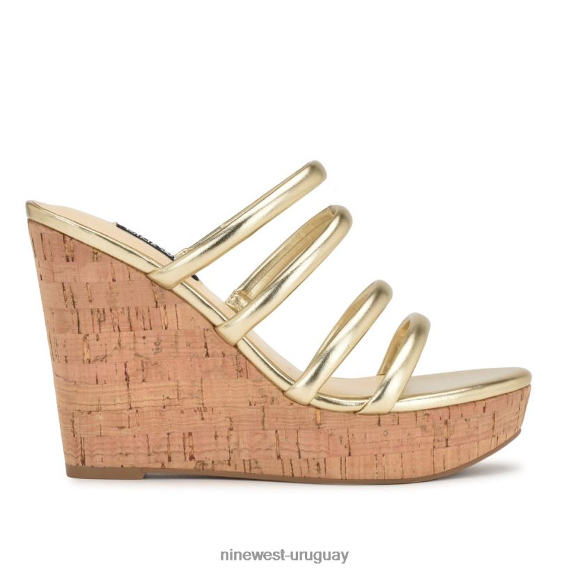 BD0422665 Nine West sandalias alpargatas con cuña Haloway platino